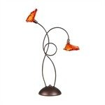 Lampka nocna Malta szklana brązowo-pomarańczowa 2-płomienna Candellux