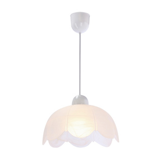 Lampa wisząca Bratek z kloszem białym 25 cm pojedyncza do kuchni i jadalni