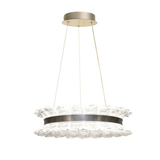 Lampa wisząca Tolosa do salonu srebrna kryształki LED zintegrowany 2-punktowa