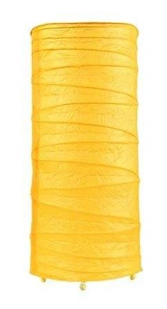Lampka nocna Buton żółta papierowa z abażurem E14 Candellux