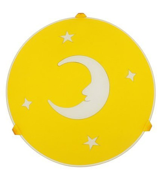 Plafon Księżyc okrągły do pokoju dziecięcego żółty 30 cm