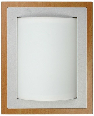 Plafon Mera kwadratowy 28x23 cm jasne drewno E27 Candellux