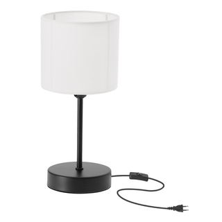 Lampka nocna Beta z abażurem metalowa biała na stolik nocny