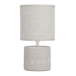 Lampka nocna Dina szara z abażurem E14