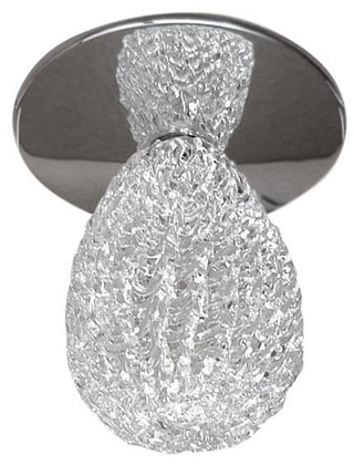 Oprawa stropowa okrągła szklana chromowana G4 20W do salonu