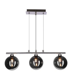Lampa wisząca Somul kula potrójna szklane klosze grafitowe nad stół G9