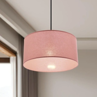 Lampa wisząca z abażurem Shanti wrzosowa do salonu i sypialni