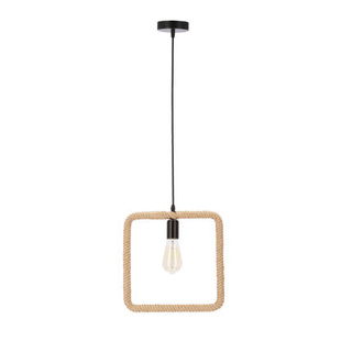 Lampa wisząca Quadro nad stół pojedyncza z abażurem kwadratowa E27 do salonu