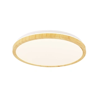 Plafon LED Gandava okrągły 29 cm 4000K biały drewniany IP20