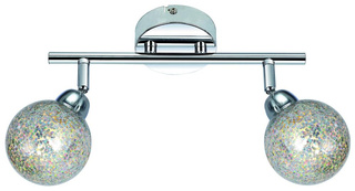Lampa sufitowa Kaleidoscope listwa ze szklanymi kloszami regulowana 2-punktowa