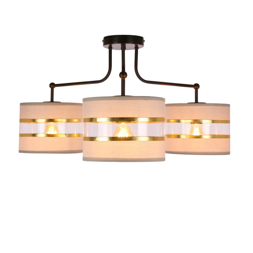 Lampa sufitowa Andy - złoty abażur