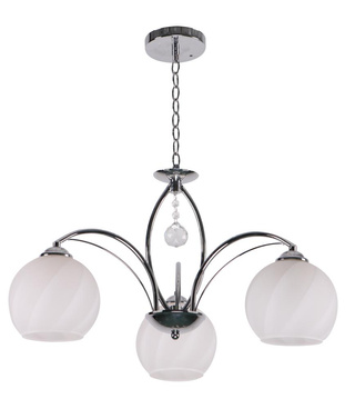 Lampa wisząca Alyson potrójna szklana metalowa 3-punktowa do salonu