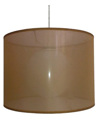 Lampa wisząca z abażurem Chicago złota do salonu nowoczesna E27