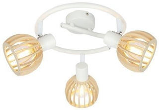 Lampa sufitowa Candellux 98-68125 spirala E14 biały drewno