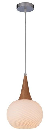 Lampa wisząca Goya kula do jadalni pojedyncza E27 biała Candellux