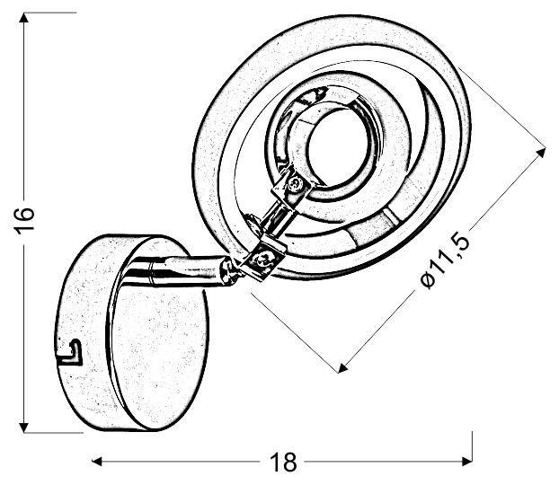 Lampa ścienna kinkiet CELT 91-62000 z bliska