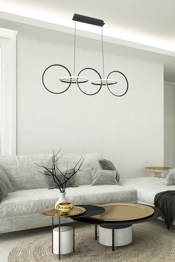 lampa sufitowa wisząca candellux apeti kos led czarny 4000k