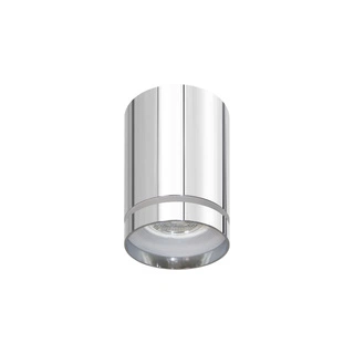 Lampa sufitowa tuba natynkowa chromowa okrągła 1xGU10 aluminium