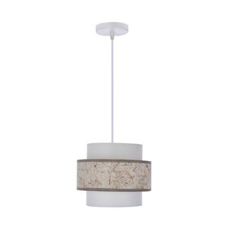 Lampa wisząca z abażurem Calmi nowoczesna biała do salonu i jadalni