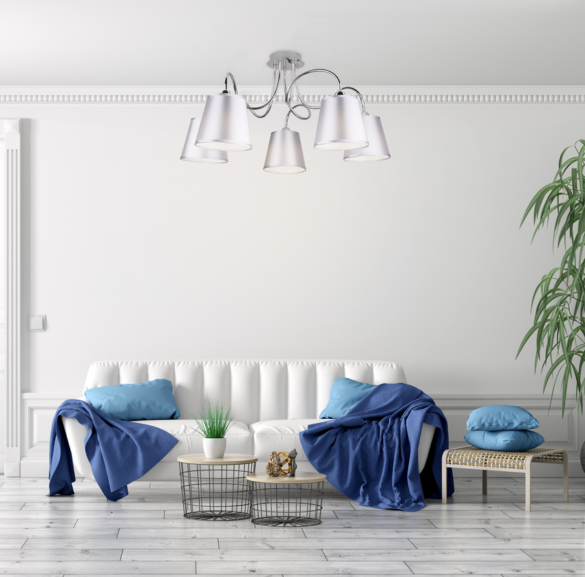 Lampa sufitowa Luk z abażurami 5-punktowa do salonu