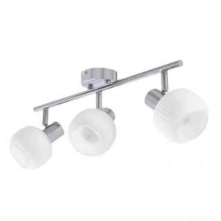 Lampa sufitowa ANDRUS srebrna 3x40W E14 elegancka klasyczna oprawa do salonu sypialni korytarza