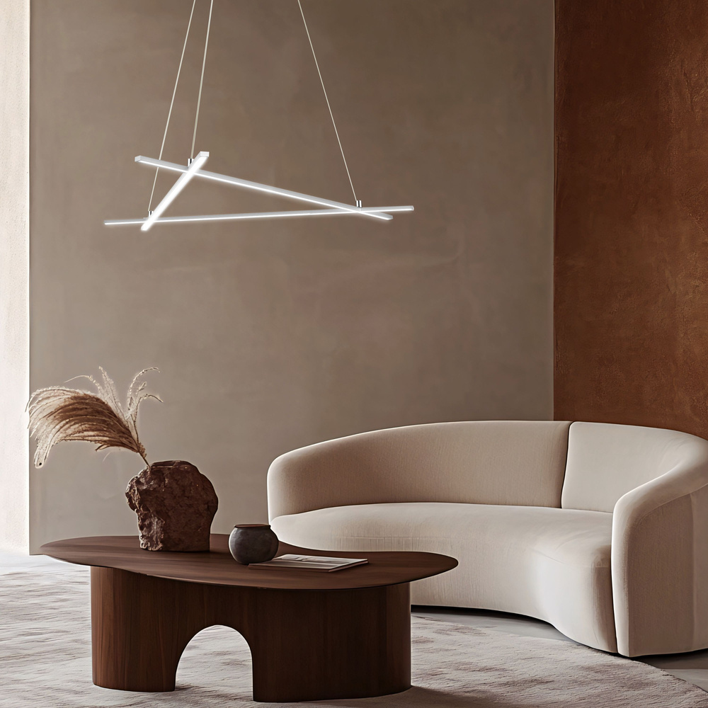 LAMPA SUFITOWA WISZĄCA CANDELLUX APETI ANDROS LED SREBRNY 4000K