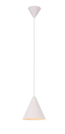 Lampa wisząca Voss Ledea stożek biała do kuchni nad stół 1xE27 metalowa