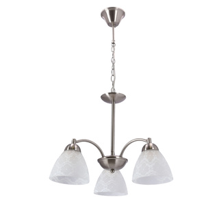 Żyrandol Cavallo klasyczny z kloszami szklanymi 3-punktowy do salonu jadalni