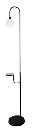 Lampa podłogowa Vanity z półką do salonu z kloszem E27 IP20