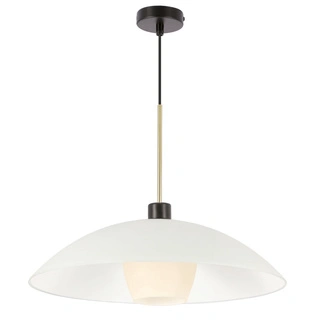 Lampa wisząca Duetto szklana pojedyncza do salonu biały klosz E27