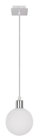 Lampa wisząca Oden kula szklana 12 cm pojedyncza do salonu biała