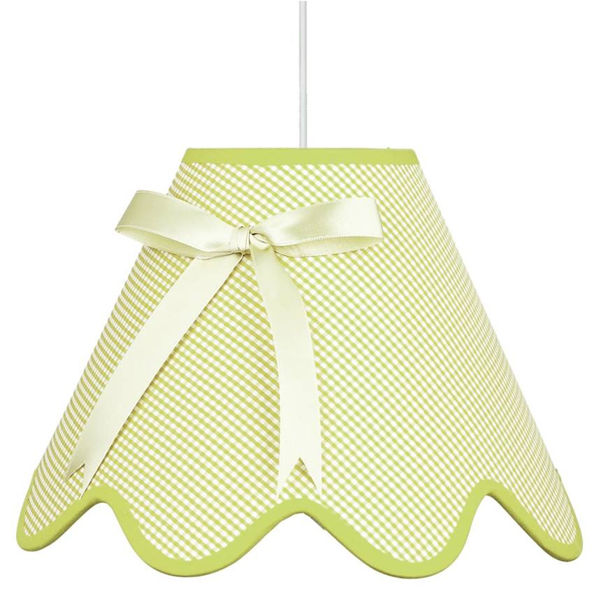 Lampa wisząca z abażurem Lola pistacjowa do pokoju dziecięcego