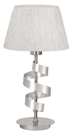 Lampka nocna Denis srebrna z abażurem E27 Candellux