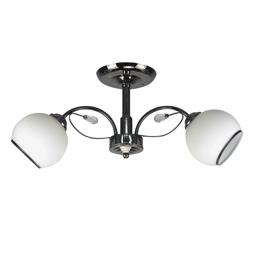 Lampa sufitowa Graphite ze szklanymi kloszami 2-punktowa do salonu