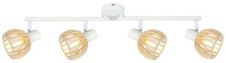 Lampa sufitowa Attari listwa regulowana 4-punktowa drewniana