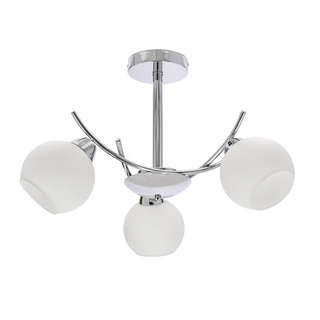 Lampa sufitowa AMOS ze szklanymi kloszami 3-punktowa do sypialni