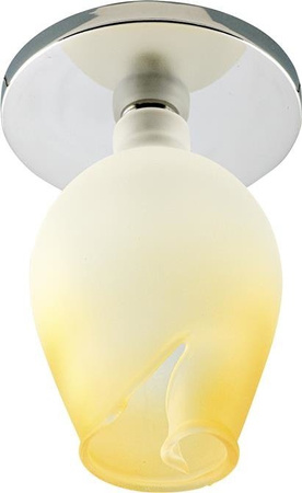 Oprawa stropowa okrągła szklana żółta G4