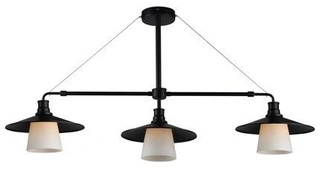 Lampa wisząca Loft czarna matowa potrójna metalowa nad stół E27 Candellux