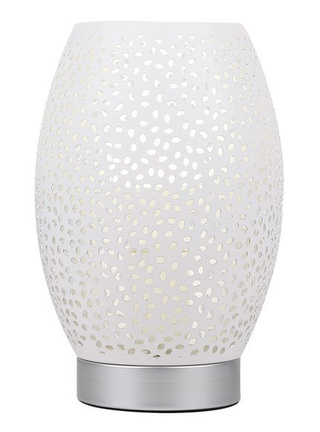 Lampka nocna Venus metalowa ażurowa biało-srebrna E27 Candellux