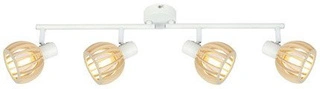 Lampa sufitowa Attari listwa regulowana 4-punktowa drewniana