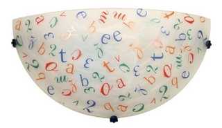 Plafon ścienny Literki biały do pokoju dziecięcego 30 cm E27