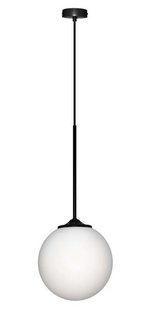 Lampa wisząca Glasgow Ledea szklana kula 20 cm czarna do jadalni E27
