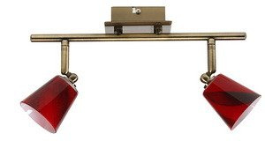 Lampa sufitowa Murano listwa ze szklanymi kloszami 2-punktowa do salonu