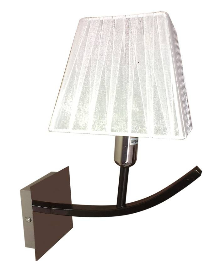 Kinkiet Valencia biały abażur z tkaniny do salonu metalowy E14 Candellux
