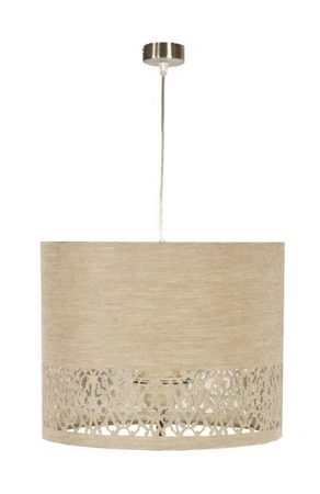 Lampa wisząca z abażurem Arabesca kremowa do salonu i sypialni