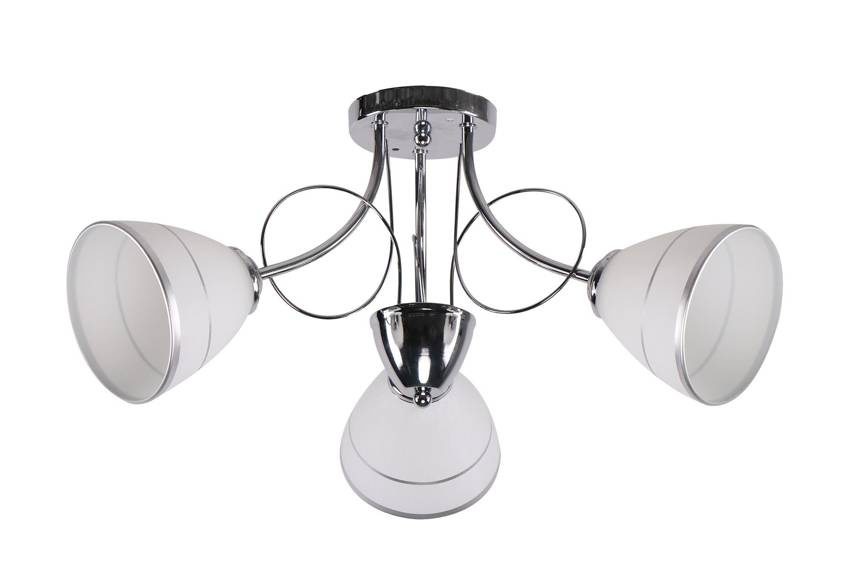 Lampa sufitowa Elotte ze szklanymi kloszami 3-punktowa do salonu