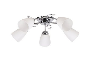 Lampa sufitowa Ursella ze szklanymi kloszami 5-punktowa do salonu