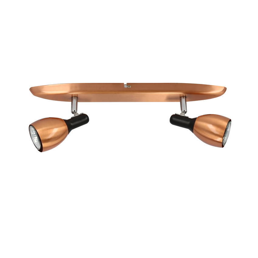 Lampa ścienna listwa 2X50W GU10 miedziany CROSS 92-32775 - żarówki GU10