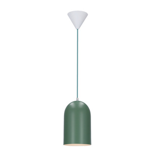 Lampa wisząca Oss Ledea zielona owalna metalowa 1xE27 do salonu kuchni