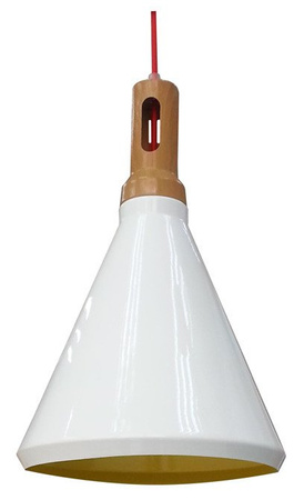 Lampa wisząca Robinson stożkowa biała do salonu 1xE27 nowoczesna